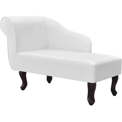 vidaXL Hvid kunstlæder chaiselongue - Chaise Longue vidaXL Hvid kunstlæder chaiselongue - Chaise Longue