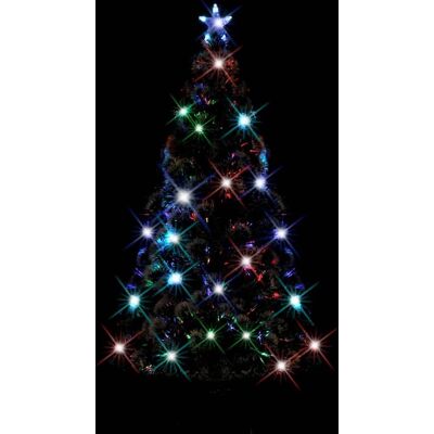 Sapin de Noël artificiel vidaXL avec support - 210 cm - Vert - Fibre Optique LED - Publicité Sapin de Noël artificiel vidaXL avec support - 210 cm - Vert - Fibre Optique LED - Publicité