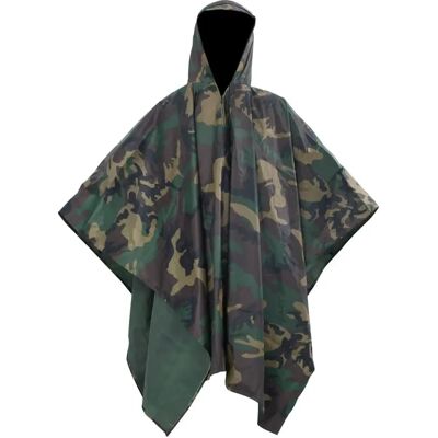 Poncho de pluie militaire étanche vidaXL - pour camping et randonnée Poncho de pluie militaire étanche vidaXL - pour camping et randonnée