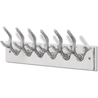 vidaXL Kleiderhaken Aluminium Silber Garderobenhaken Wandhaken Hutschmuck vidaXL Kleiderhaken Aluminium Silber Garderobenhaken Wandhaken Hutschmuck