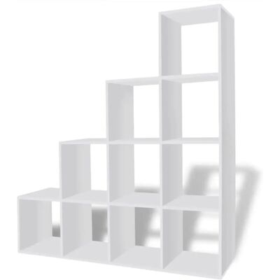 vidaXL Portaittainen hylly 142cm valkoinen - Säilytysratkaisu vidaXL Portaittainen hylly 142cm valkoinen - Säilytysratkaisu