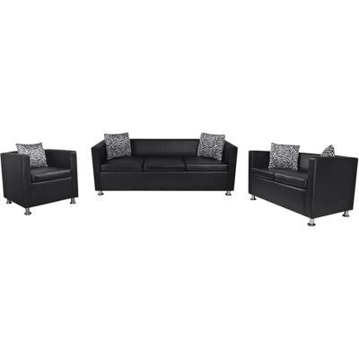 Ensemble de Canapés VidaXL 272179 - Noir Ensemble de Canapés VidaXL 272179 - Noir