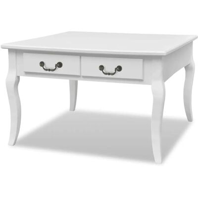 vidaXL 242436 Witte salontafel met 4 lades - Salontafel vidaXL 242436 Witte salontafel met 4 lades - Salontafel
