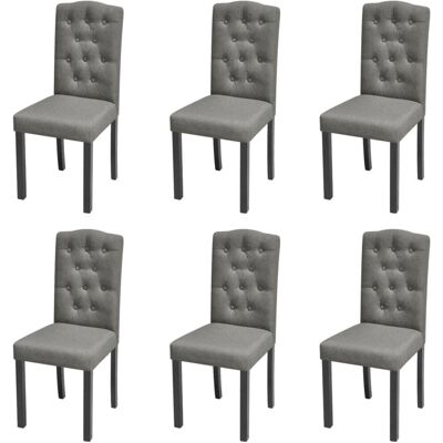 VidaXL 272247 Silla de comedor gris ergonómica - Silla de comedor VidaXL 272247 Silla de comedor gris ergonómica - Silla de comedor