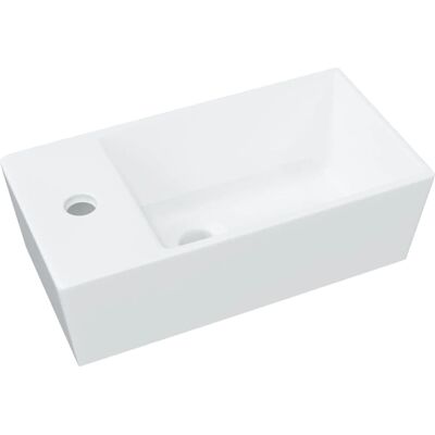 vidaXL Sink Basin White 48x25x15 cm Ceramic - Sink Basin vidaXL Sink Basin White 48x25x15 cm Ceramic - Sink Basin