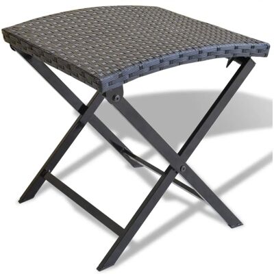 vidaXL 41788 Schwarzer klappbarer Poly-Rattan Hocker - Pouffe/Ottoman vidaXL 41788 Schwarzer klappbarer Poly-Rattan Hocker - Pouffe/Ottoman