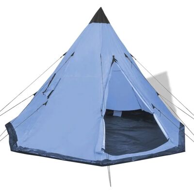 vidaXL 4-Personen Zelt - Blau - Robuster Eisenrahmen vidaXL 4-Personen Zelt - Blau - Robuster Eisenrahmen