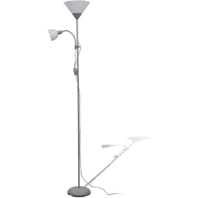Lampa stojąca VidaXL Szara - Nowoczesne Oświetlenie Lampa stojąca VidaXL Szara - Nowoczesne Oświetlenie