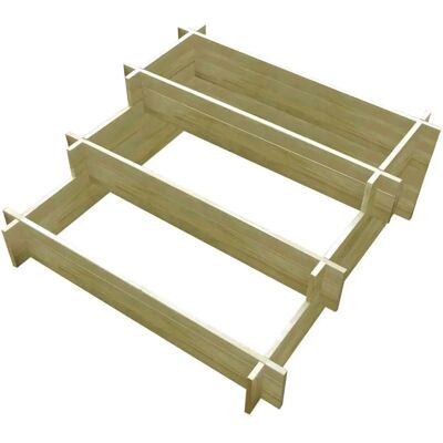 VIDAXL Mehrstöckige Gartenbox - 90x90x35 cm - Holz VIDAXL Mehrstöckige Gartenbox - 90x90x35 cm - Holz