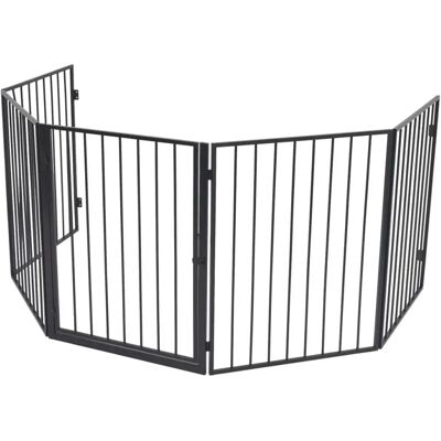 vidaXL Haustier Kaminzaun Stahl Schwarz - Kaminzaun vidaXL Haustier Kaminzaun Stahl Schwarz - Kaminzaun