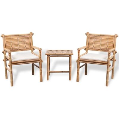 vidaXL Gartengarnitur - Langlebiges Bambus-Outdoor-Set 3-tlg vidaXL Gartengarnitur - Langlebiges Bambus-Outdoor-Set 3-tlg
