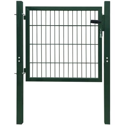 vidaXL Grüne Stahlzauntor 105x150cm Sicherheitsbarriere Garten Terrasse vidaXL Grüne Stahlzauntor 105x150cm Sicherheitsbarriere Garten Terrasse