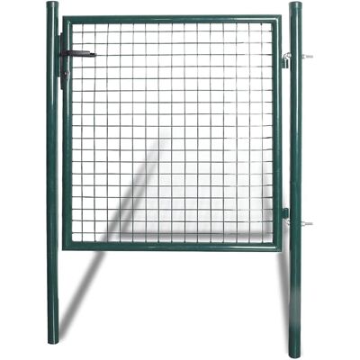 vidaXL Porte de clôture en acier - Barrière extérieure vidaXL Porte de clôture en acier - Barrière extérieure