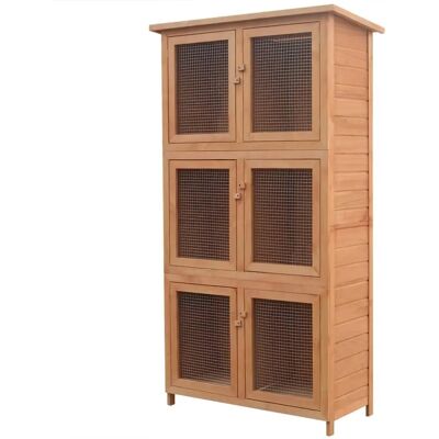 Maisonchic - Cage pour animaux avec 6 pièces en bois vidaXL - Publicité Maisonchic - Cage pour animaux avec 6 pièces en bois vidaXL - Publicité