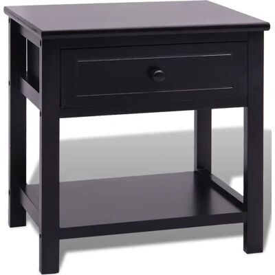 vidaXL Awo75732 Nachttisch - Schwarzer Holztisch vidaXL Awo75732 Nachttisch - Schwarzer Holztisch