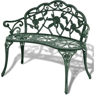 vidaXL Gartenbank 100cm Gussaluminium Grün - Gartenbank vidaXL Gartenbank 100cm Gussaluminium Grün - Gartenbank