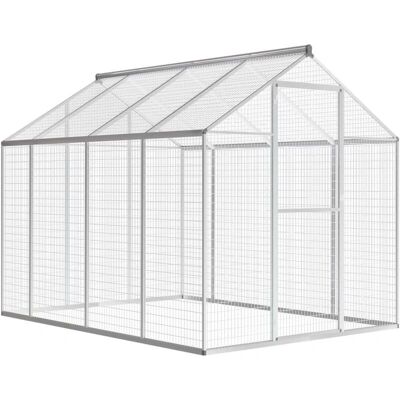 vidaXL Große Außenvoliere Aluminium 178x242x192 cm - Vogelvoliere vidaXL Große Außenvoliere Aluminium 178x242x192 cm - Vogelvoliere