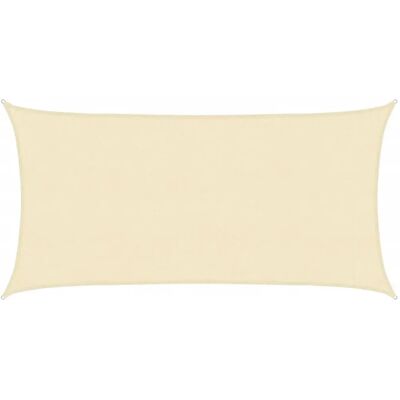 vidaXL Cream Rectangular HDPE Shade Sail 2x4 m vidaXL Cream Rectangular HDPE Shade Sail 2x4 m
