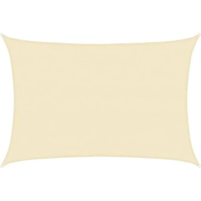 vidaXL Sonnensegel HDPE Rechteckig 4x6 m Creme Garten Terrassen Überdachung - Sonnensegel vidaXL Sonnensegel HDPE Rechteckig 4x6 m Creme Garten Terrassen Überdachung - Sonnensegel