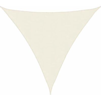 vidaXL Zonnescherm Zeil Oxford Stof Driehoek 5x5x5 m Crème - Zonnescherm vidaXL Zonnescherm Zeil Oxford Stof Driehoek 5x5x5 m Crème - Zonnescherm