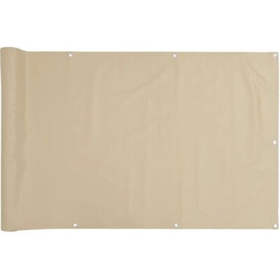 vidaXL Balcony privacy screen Oxford fabric 90x400 cm Beige - Privacy Screen vidaXL Balcony privacy screen Oxford fabric 90x400 cm Beige - Privacy Screen