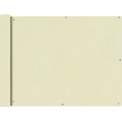 vidaXL Balcony Screen Oxford Fabric 90x600cm Cream - Balcony Privacy Panel vidaXL Balcony Screen Oxford Fabric 90x600cm Cream - Balcony Privacy Panel