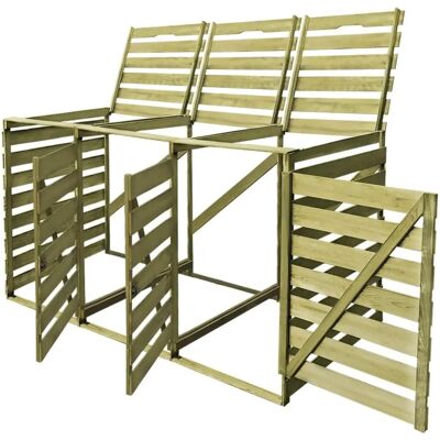 vidaXL Contenitore per pattumiere da 3 tonnellate 240L Legno impregnato vidaXL Contenitore per pattumiere da 3 tonnellate 240L Legno impregnato