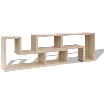 vidaXL TV-Schrank Doppel-L-förmiger Eichenständer Regal Sideboard - TV Schrank vidaXL TV-Schrank Doppel-L-förmiger Eichenständer Regal Sideboard - TV Schrank