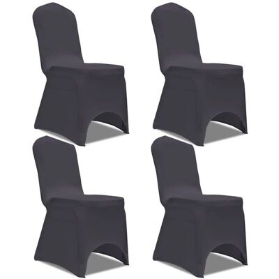 vidaXL 4er Stretch Stuhlhussen Anthrazit - Sitzschoner für Hochzeiten & Veranstaltungen vidaXL 4er Stretch Stuhlhussen Anthrazit - Sitzschoner für Hochzeiten & Veranstaltungen