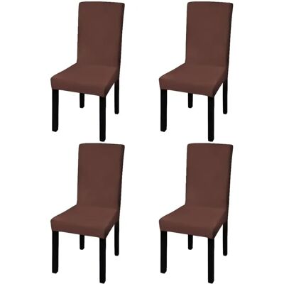 vidaXL 4x Braune Dehnbare Stuhlbezug - Stuhlhusse vidaXL 4x Braune Dehnbare Stuhlbezug - Stuhlhusse