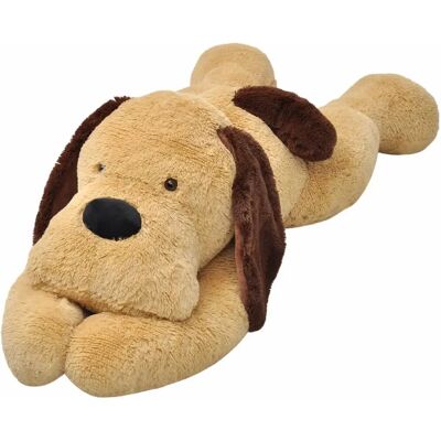 vidaXL 80143 Krammedyr - Brun plysdyr hund 120cm - Gave til børn vidaXL 80143 Krammedyr - Brun plysdyr hund 120cm - Gave til børn