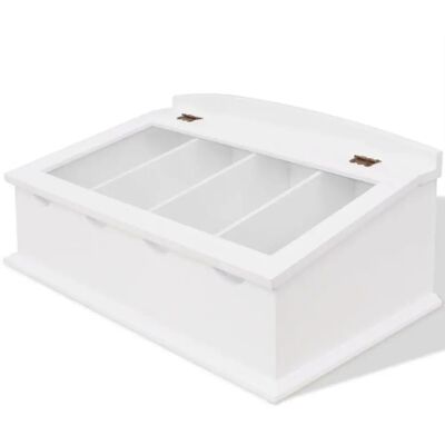 vidaXL Weiße Barock Besteckschublade - 4 Fächer vidaXL Weiße Barock Besteckschublade - 4 Fächer