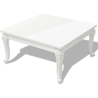 vidaXL Witte hoogglans vierkante salontafel 80x80x42 cm vidaXL Witte hoogglans vierkante salontafel 80x80x42 cm