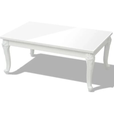 vidaXL 243380 Weiß Rechteckiger Couchtisch - Couchtisch vidaXL 243380 Weiß Rechteckiger Couchtisch - Couchtisch