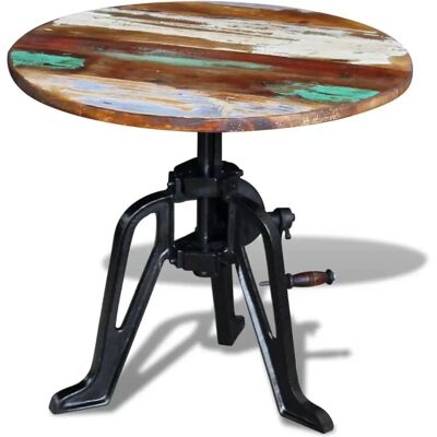 vidaXL Beistelltisch aus recyceltem Holz und Gusseisen - Industriell Stil vidaXL Beistelltisch aus recyceltem Holz und Gusseisen - Industriell Stil