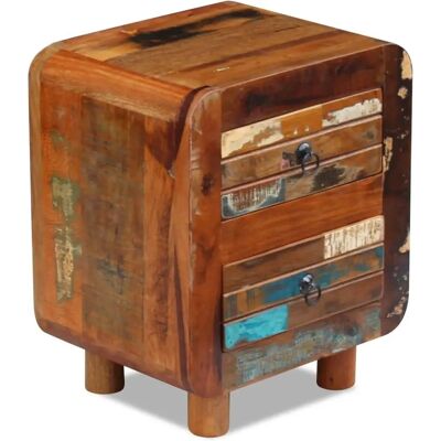 vidaXL Solid Wood Night Cabinet Reclaimed 43x33x51 cm Nightstand End Table - Nightstand vidaXL Solid Wood Night Cabinet Reclaimed 43x33x51 cm Nightstand End Table - Nightstand