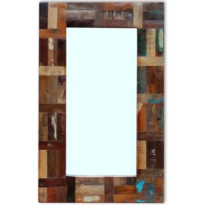 vidaXL Spiegel Massief Gerecycled Hout 80x50cm - Spiegel vidaXL Spiegel Massief Gerecycled Hout 80x50cm - Spiegel