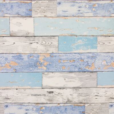 Fablon Blau-Weiße Holzoptik Selbstklebendes Vinyl - 67,5cm x 2m Fablon Blau-Weiße Holzoptik Selbstklebendes Vinyl - 67,5cm x 2m