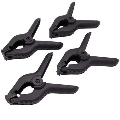 Pinces de fond Caruba Noires - Pack de 4 pour studio Pinces de fond Caruba Noires - Pack de 4 pour studio