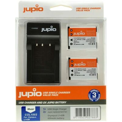 Zestaw baterii Jupio Li-40B - Zestaw akumulatorów do aparatu Zestaw baterii Jupio Li-40B - Zestaw akumulatorów do aparatu
