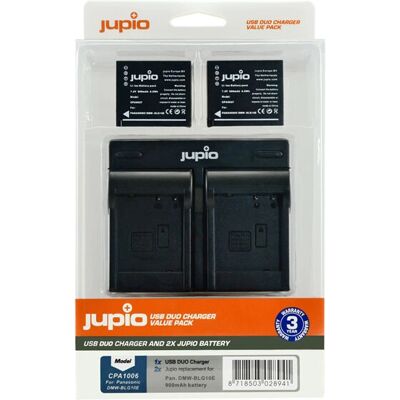 Jupio Jupio Set: 2x Batterie DMW-BLG10 - Kamera-Akku-Set Jupio Jupio Set: 2x Batterie DMW-BLG10 - Kamera-Akku-Set