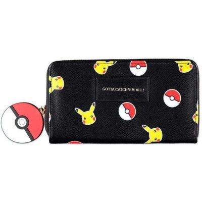 Difuzed Pikachu & Pokéball Geldbörse - Allover Print Pokémon Brieftasche Difuzed Pikachu & Pokéball Geldbörse - Allover Print Pokémon Brieftasche