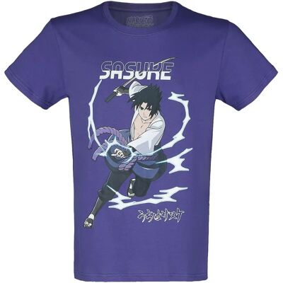 Difuzed Naruto Shippuden Sasuke Lila T-Shirt - T-Shirt Difuzed Naruto Shippuden Sasuke Lila T-Shirt - T-Shirt