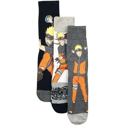 Chaussettes Naruto Difuzed - 3 Paquets - EU 43/46 - Multicolore - Publicité Chaussettes Naruto Difuzed - 3 Paquets - EU 43/46 - Multicolore - Publicité