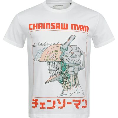 Difuzed Chainsaw Man Kolme Sävy T-paita - S Difuzed Chainsaw Man Kolme Sävy T-paita - S