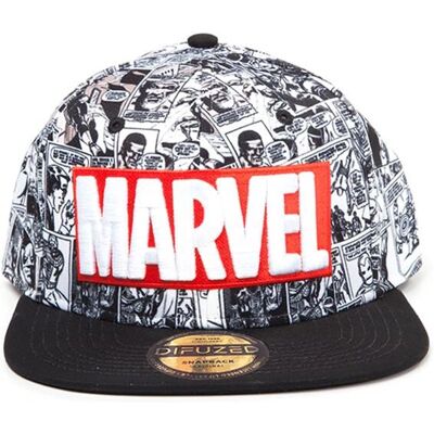 Marvel Logo & Comic Muster Snapback Cap Marvel Logo & Comic Muster Snapback Cap