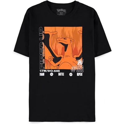 Difuzed Charizard Zwarte T-Shirt - T-Shirt Difuzed Charizard Zwarte T-Shirt - T-Shirt