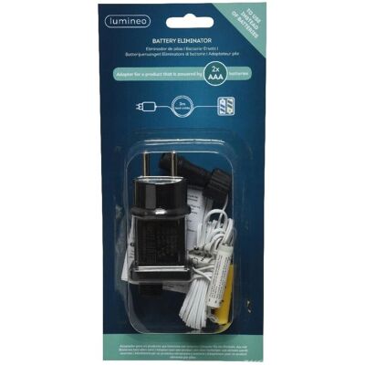 Lumineo Batterievervinder - 220-240 V, 2 x AAA, 3 m Kabel - Innenbereich Lumineo Batterievervinder - 220-240 V, 2 x AAA, 3 m Kabel - Innenbereich