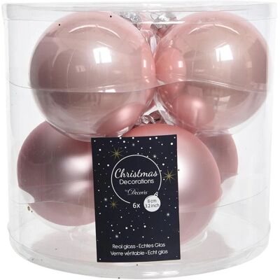Kaemingk Rosé Weihnachtskugeln - 6er Set Kaemingk Rosé Weihnachtskugeln - 6er Set