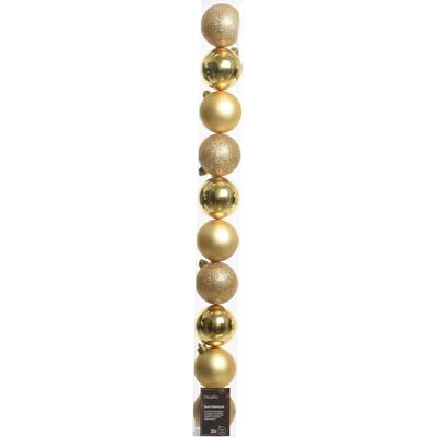 Kaemingk 10 Goldene Weihnachtskugeln - Weihnachtsdeko Kaemingk 10 Goldene Weihnachtskugeln - Weihnachtsdeko